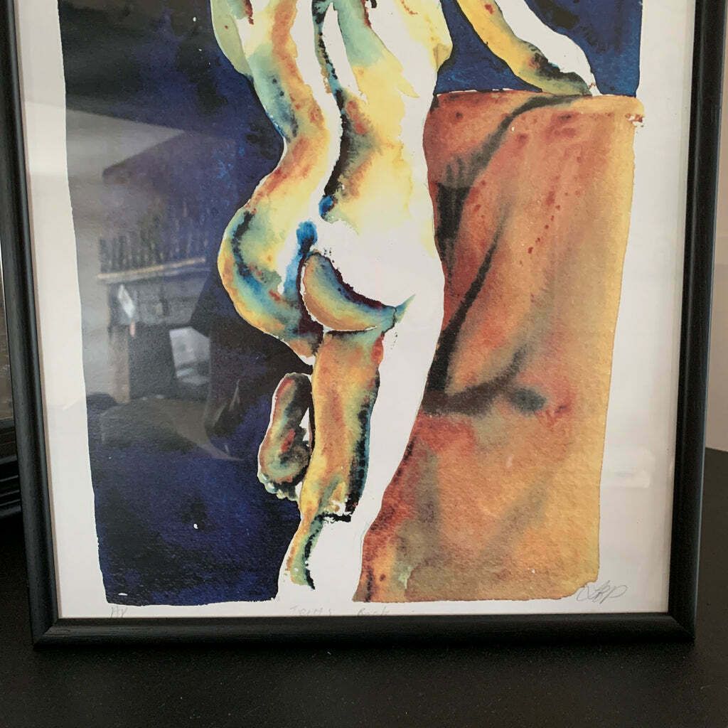 Framed Print Nude Woman Terri’s Back Signed Lbp photo Art