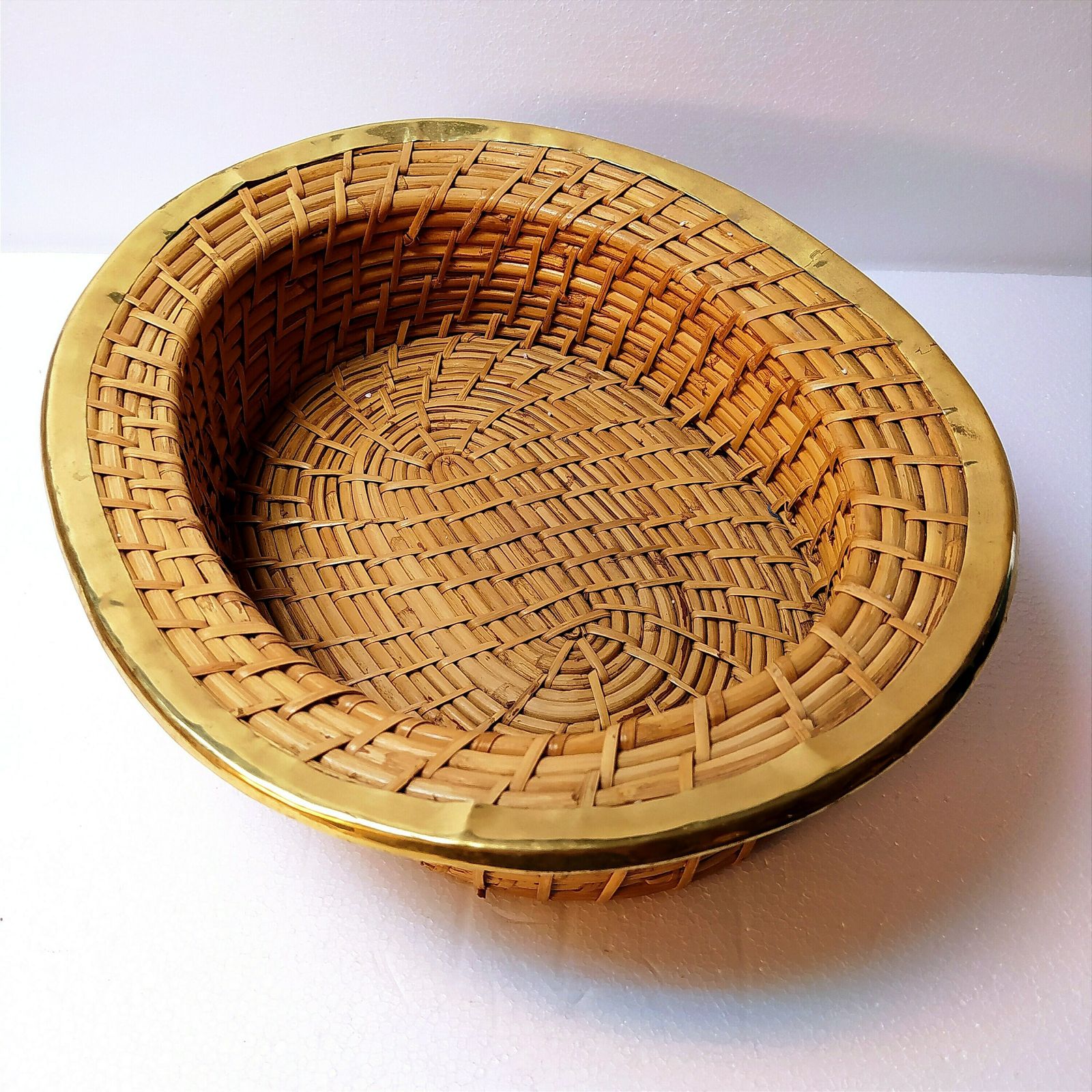 1970's Pencil Reed Basket, 1970s photo Home Decor