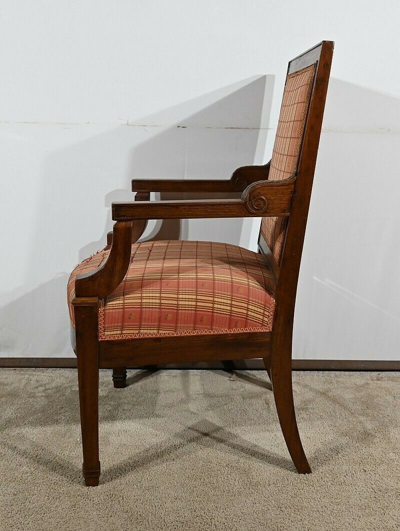 Solid Mahogany Armchair, Directoire Period – Early 19th Century photo Furniture