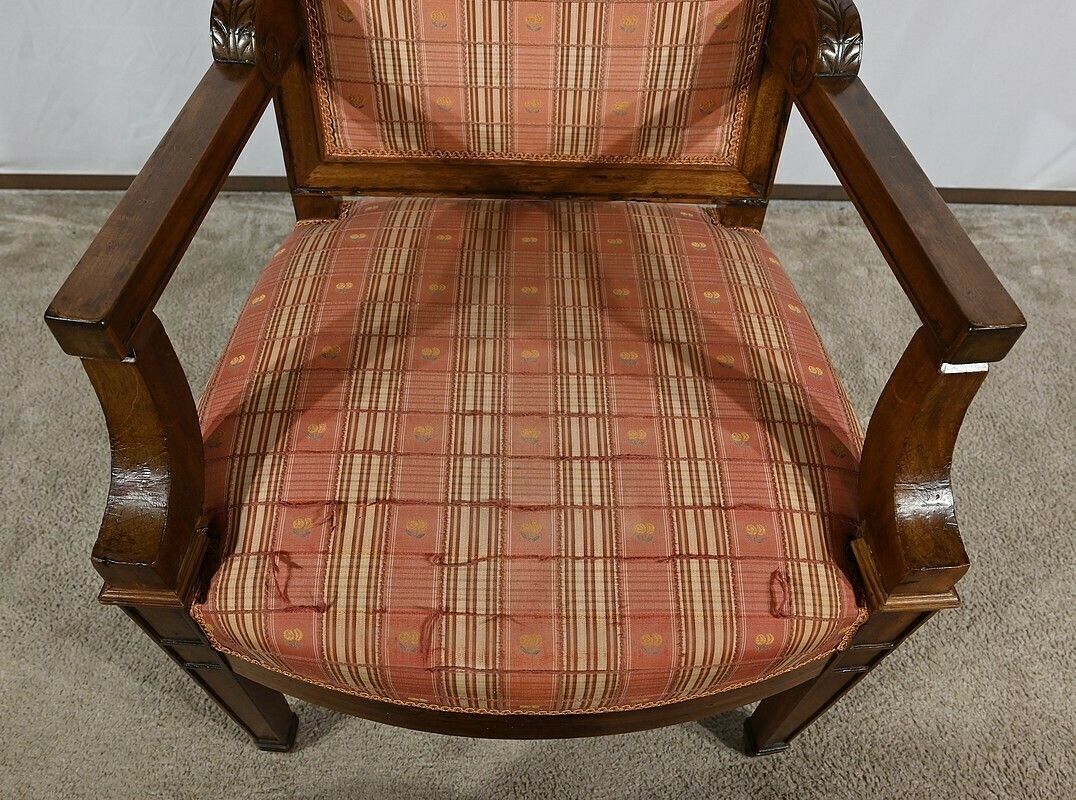 photo for sale Solid Mahogany Armchair, Directoire Period – Early 19th Century