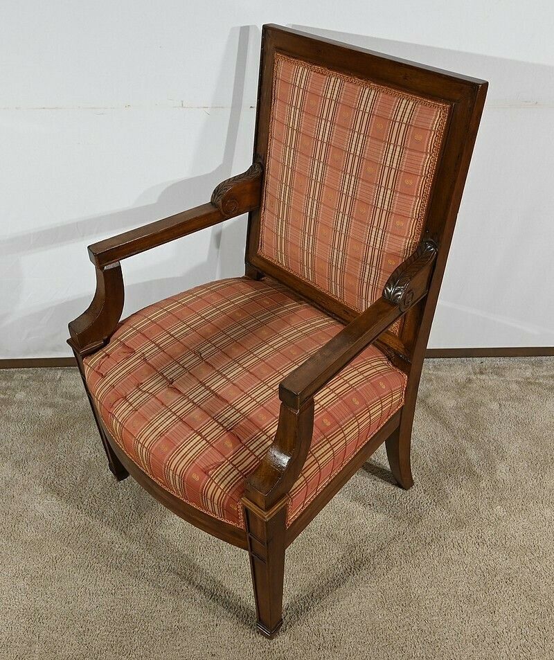 1071.53225843 Solid Mahogany Armchair, Directoire Period – Early 19th Century photo