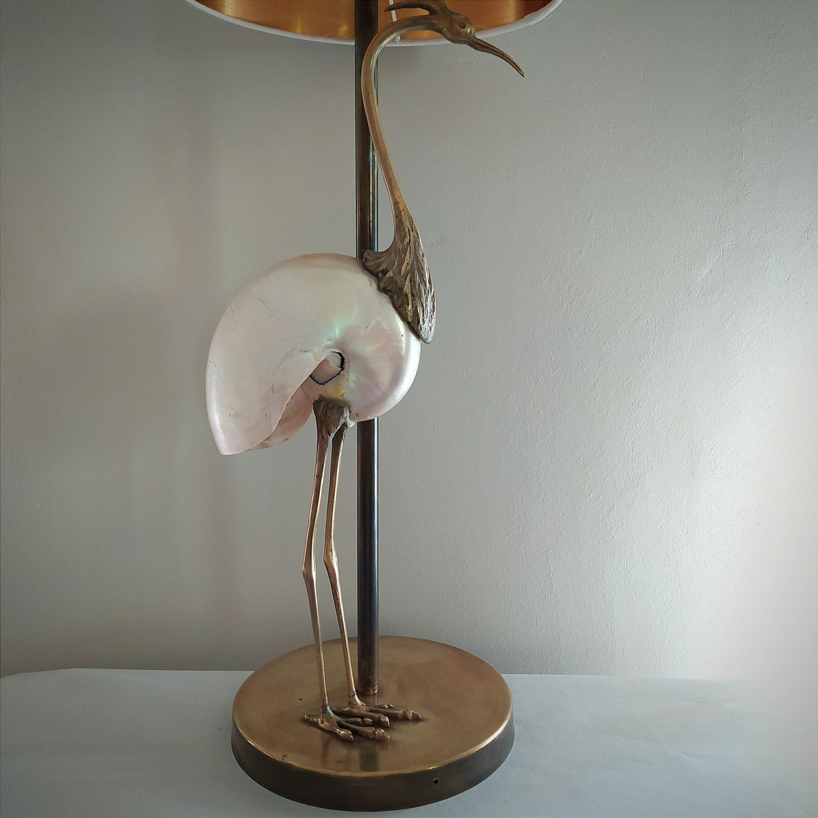 Nautilus Seashell Table Lamp., Modernist photo for sale