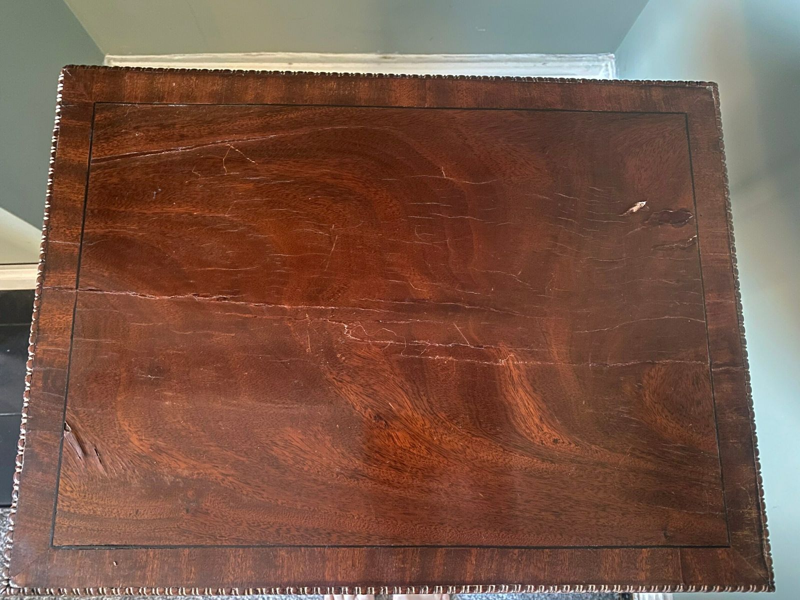Antique Arts And Crafts Mahogany Side Table Wine Table With Detailed Table Top & Pedestal Base photo buy