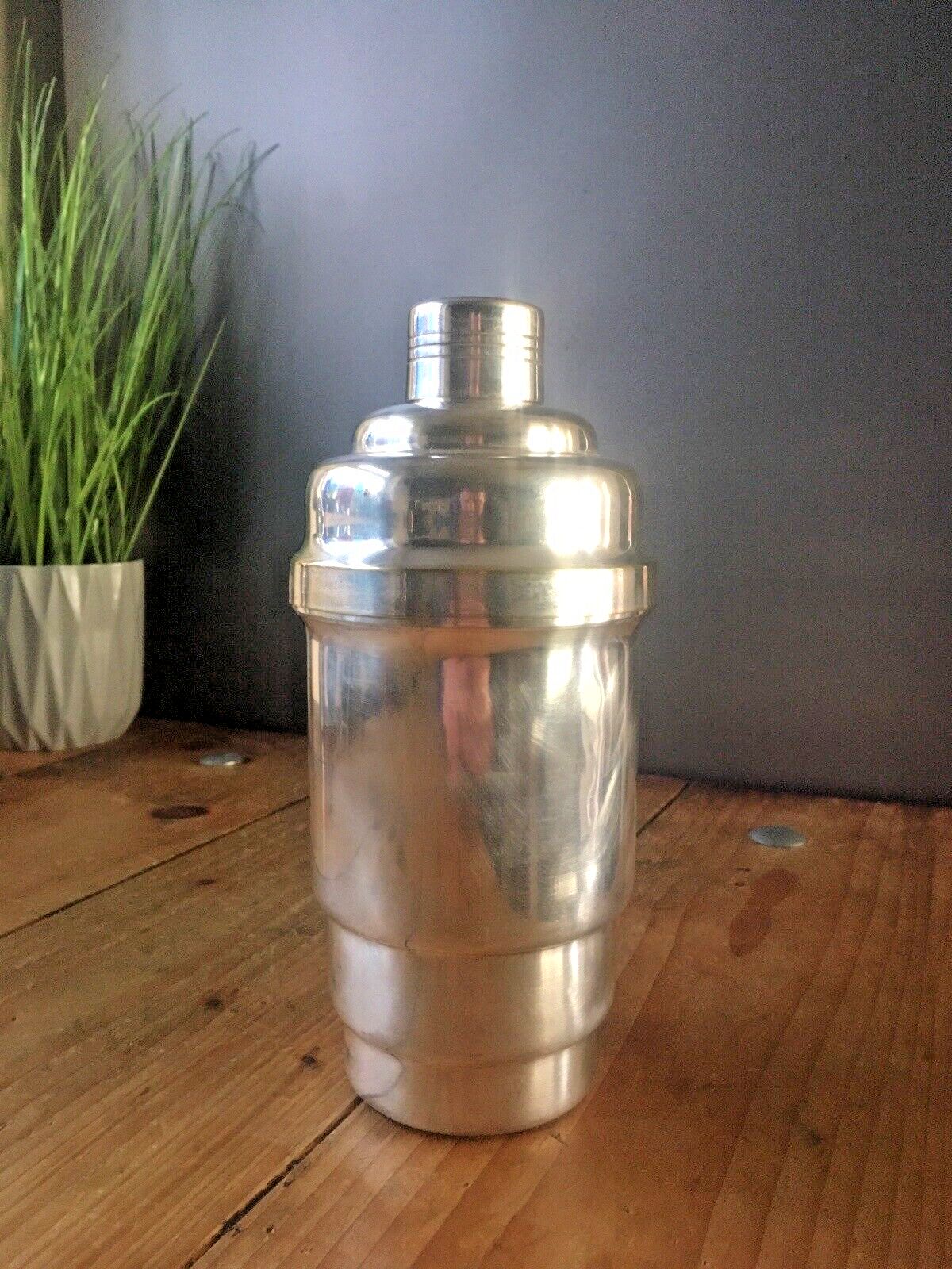 photo buy Superb French Antique Art Deco Stepped Silver Plated Cocktail Shaker Bar Cabinet
