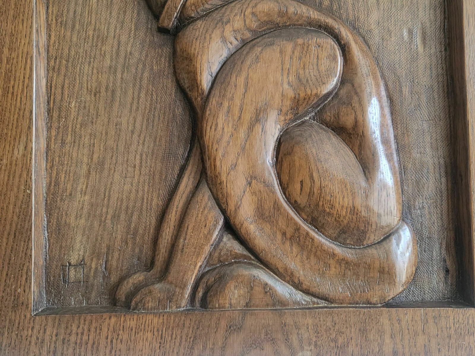 Fox Painting Vintage Carved Wooden Frame 1970 Low Relief Sculpture 70s Retro Fox Painting Vintage Carved Wooden Frame 1970 Low Relief Sculpture 70s Re photo for sale