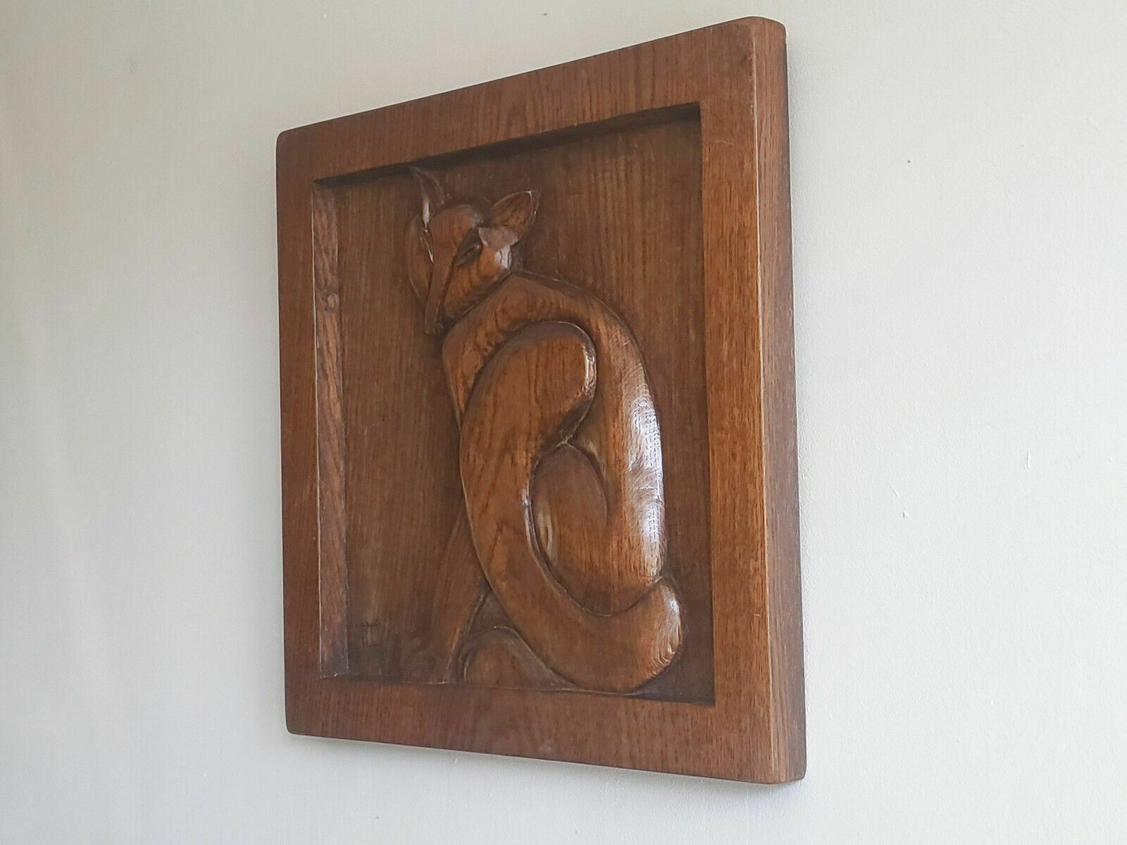 Fox Painting Vintage Carved Wooden Frame 1970 Low Relief Sculpture 70s Retro Fox Painting Vintage Carved Wooden Frame 1970 Low Relief Sculpture 70s Re photo vinterior