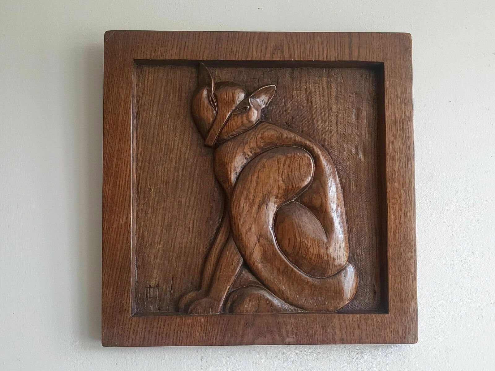 Art Fox Painting Vintage Carved Wooden Frame 1970 Low Relief Sculpture 70s Retro Fox Painting Vintage Carved Wooden Frame 1970 Low Relief Sculpture 70s Re photo
