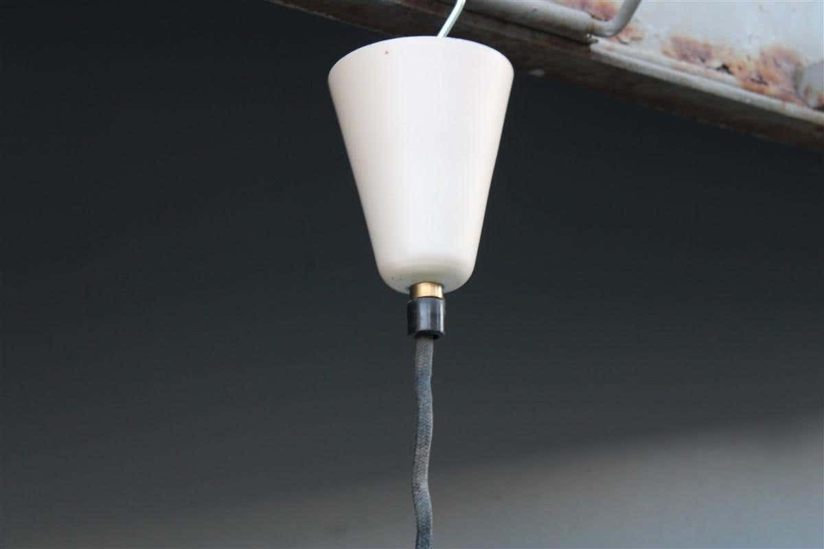 Mid Century Italian Design Chandelier Greene & Greene Brass Parts 1950 Ufo photo vinterior