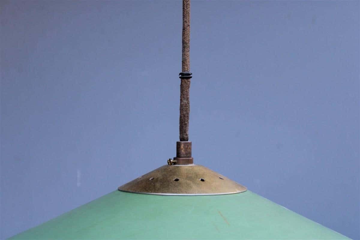 Mid Century Italian Design Chandelier Greene & Greene Brass Parts 1950 Ufo photo buy