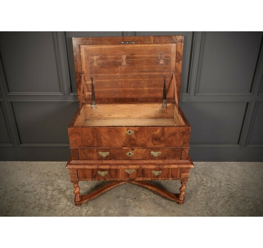 William & Mary Walnut Mule Chest On Stand photo 2220.66