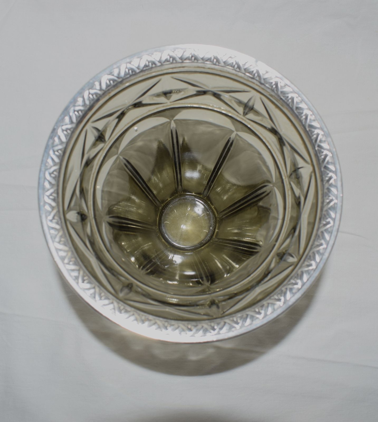 photo furniture A French Silver Plated And Dark Green/Gray Vase From The 1930s