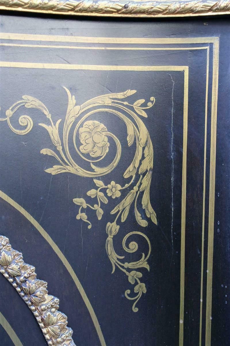 photo vinterior Black And Gold Cabinet Napoleon III 1860 France André Charles Boulle Marble Top