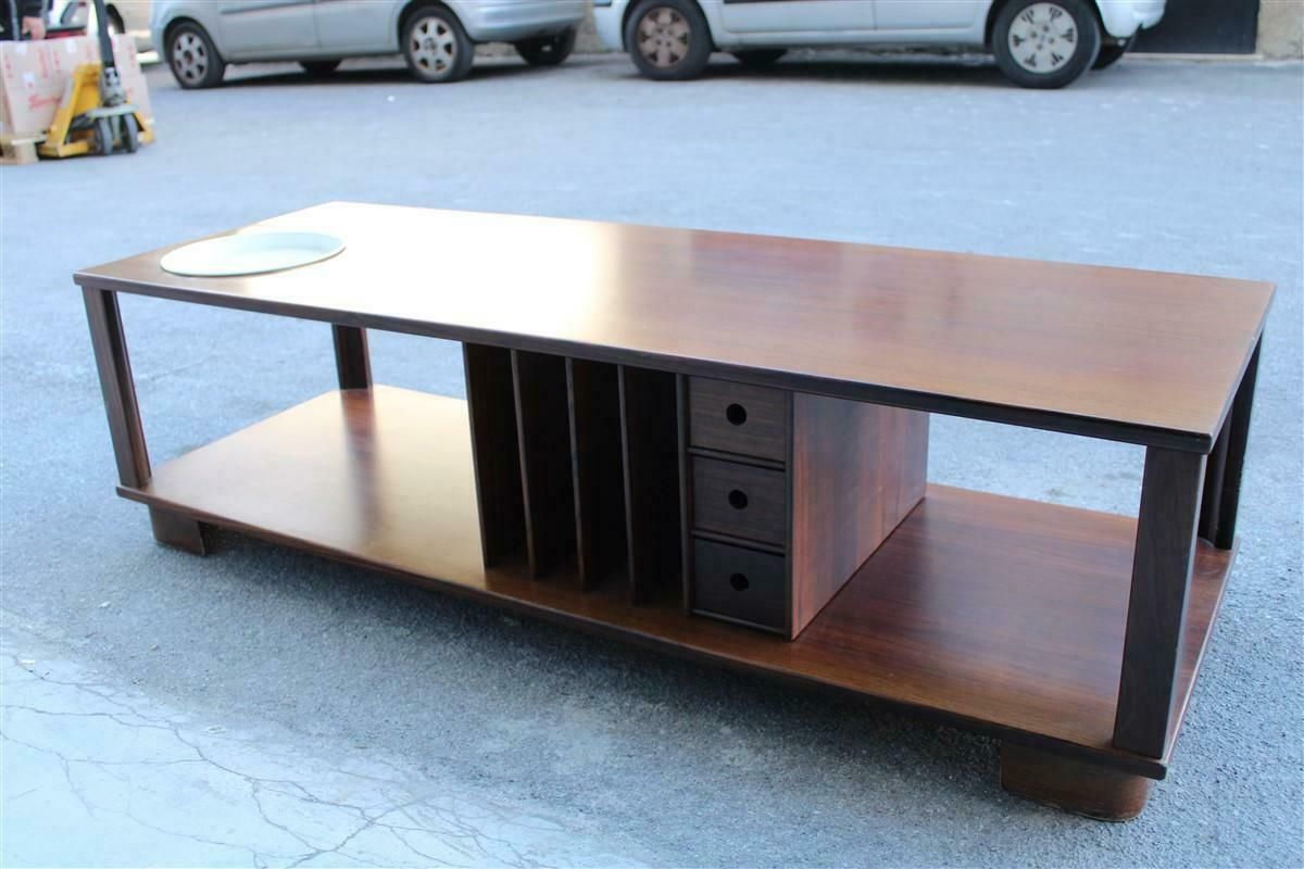 Low Tv Table With A Minimalist Mid Century Design, In Rational Style Design/One 1960 Teak photo 1570.0