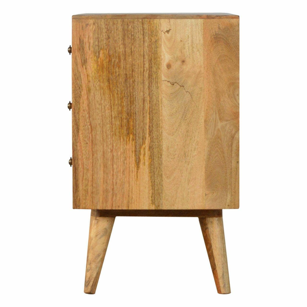 3 Drawer Solid Wood Cabinet With Pineapple Carved Door Front photo buy