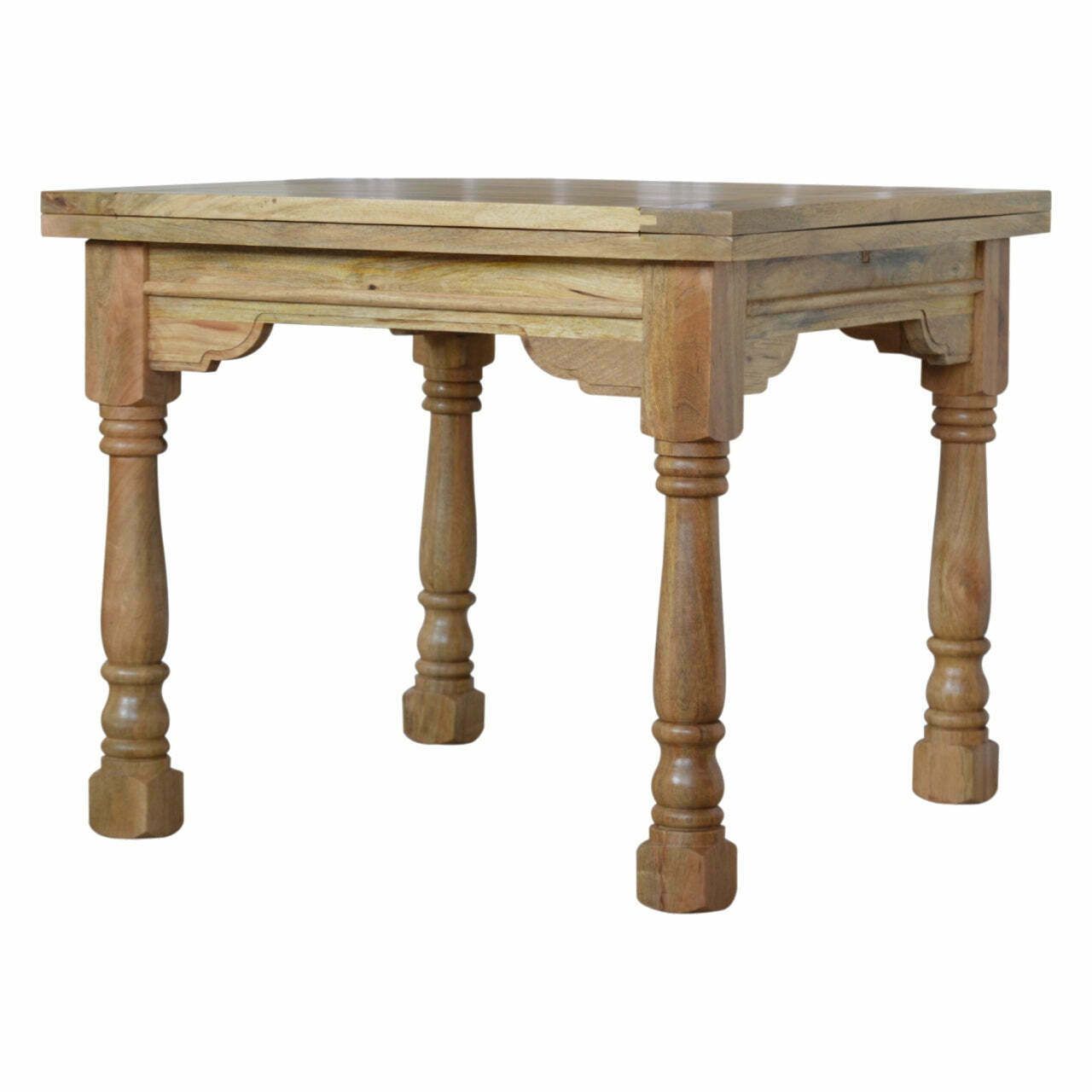 Solid Wood Extendable Granary Turned Dining Table