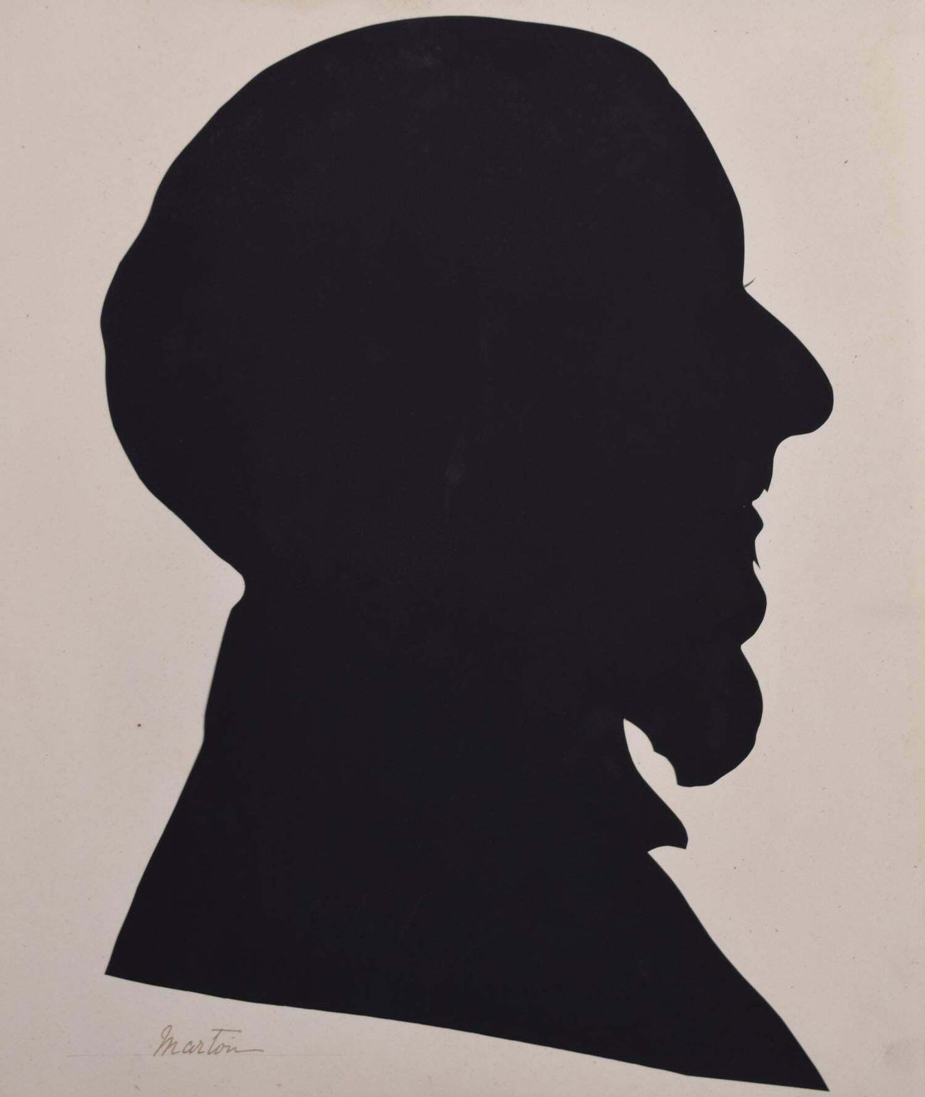 Unknown Nineteenth Century Silhouette Of A Gentleman: Marton