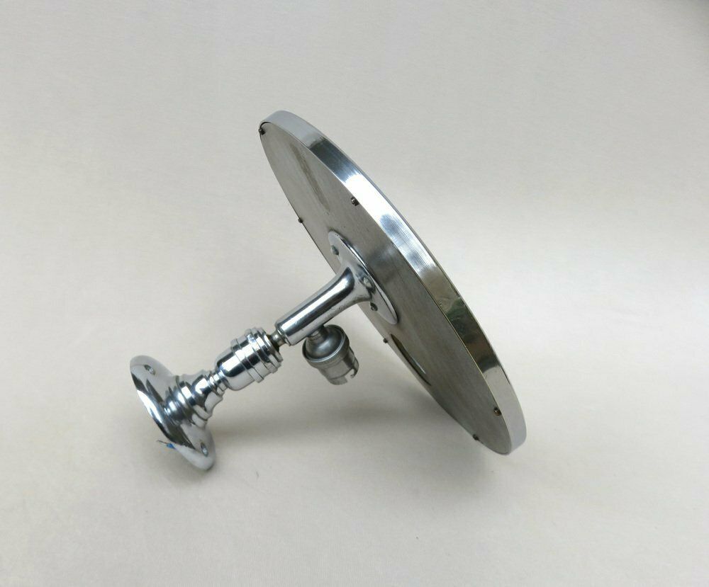 Chrome Plated Illuminated Wall Mirror, Magnifying, From Le Mirophar Brot Déposé, France, 1950s photo buy