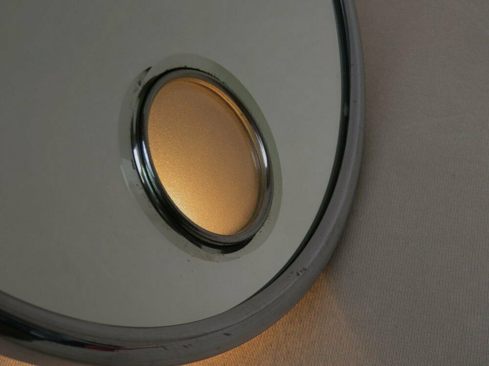 photo furniture Chrome Plated Illuminated Wall Mirror, Magnifying, From Le Mirophar Brot Déposé, France, 1950s