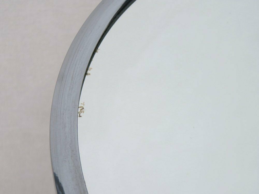 photo vinterior Chrome Plated Illuminated Wall Mirror, Magnifying, From Le Mirophar Brot Déposé, France, 1950s