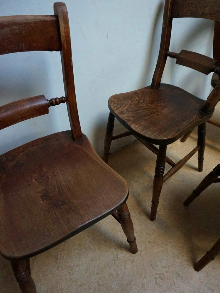 Oxford Windsor Bow Bar Back Chairs, 1850s, Set Of 5 photo vintage