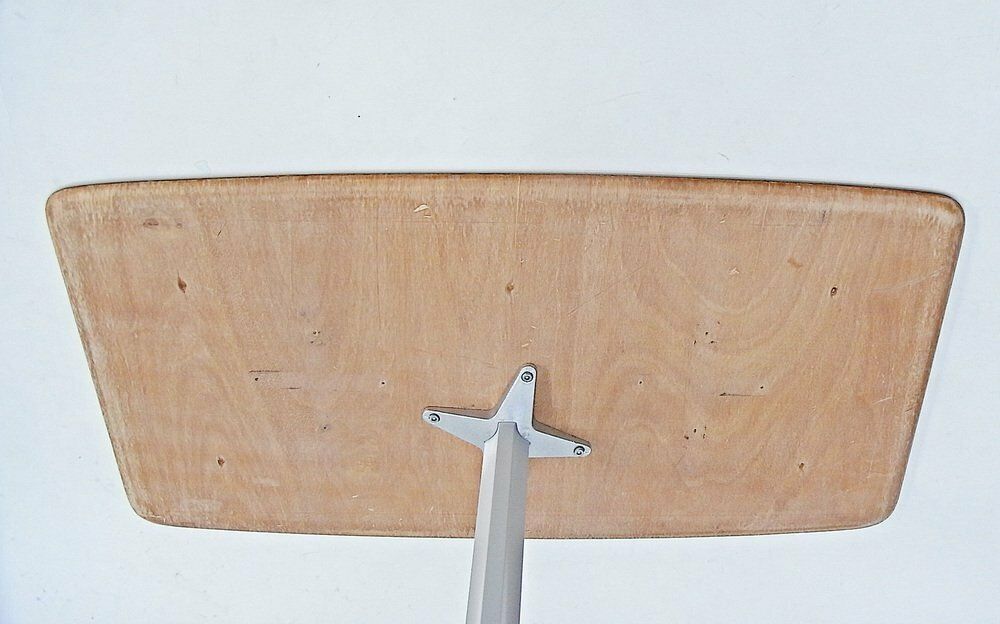 550.0 Desk Made Of Mahogany Veneer With Maple Inlays & Aluminum Tripod Frame photo