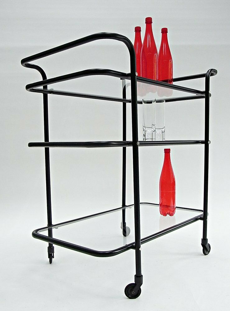 Ever Ready Bar Cart Made Of Powder Coating & Glass By Gunter Lambert photo Furniture