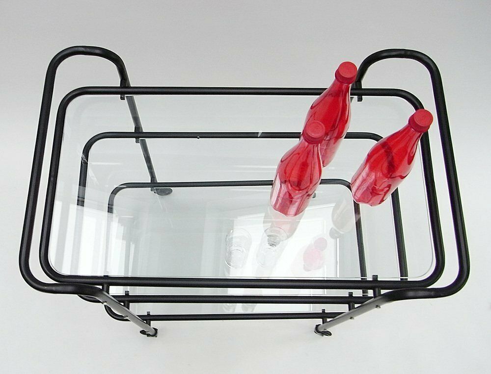Ever Ready Bar Cart Made Of Powder Coating & Glass By Gunter Lambert photo 440.0