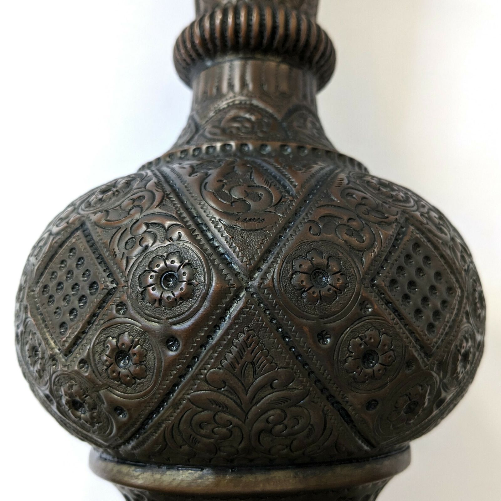 Vintage Islamic Indian Copper Repousse Vase photo buy