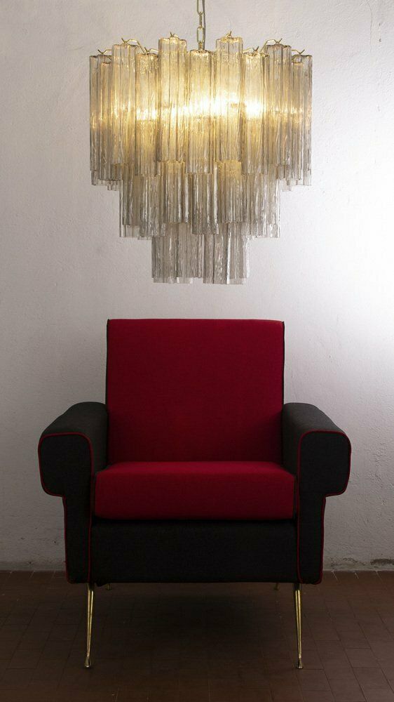 Tronchi Chandelier In Gray Murano Glass, 1980s photo Lighting