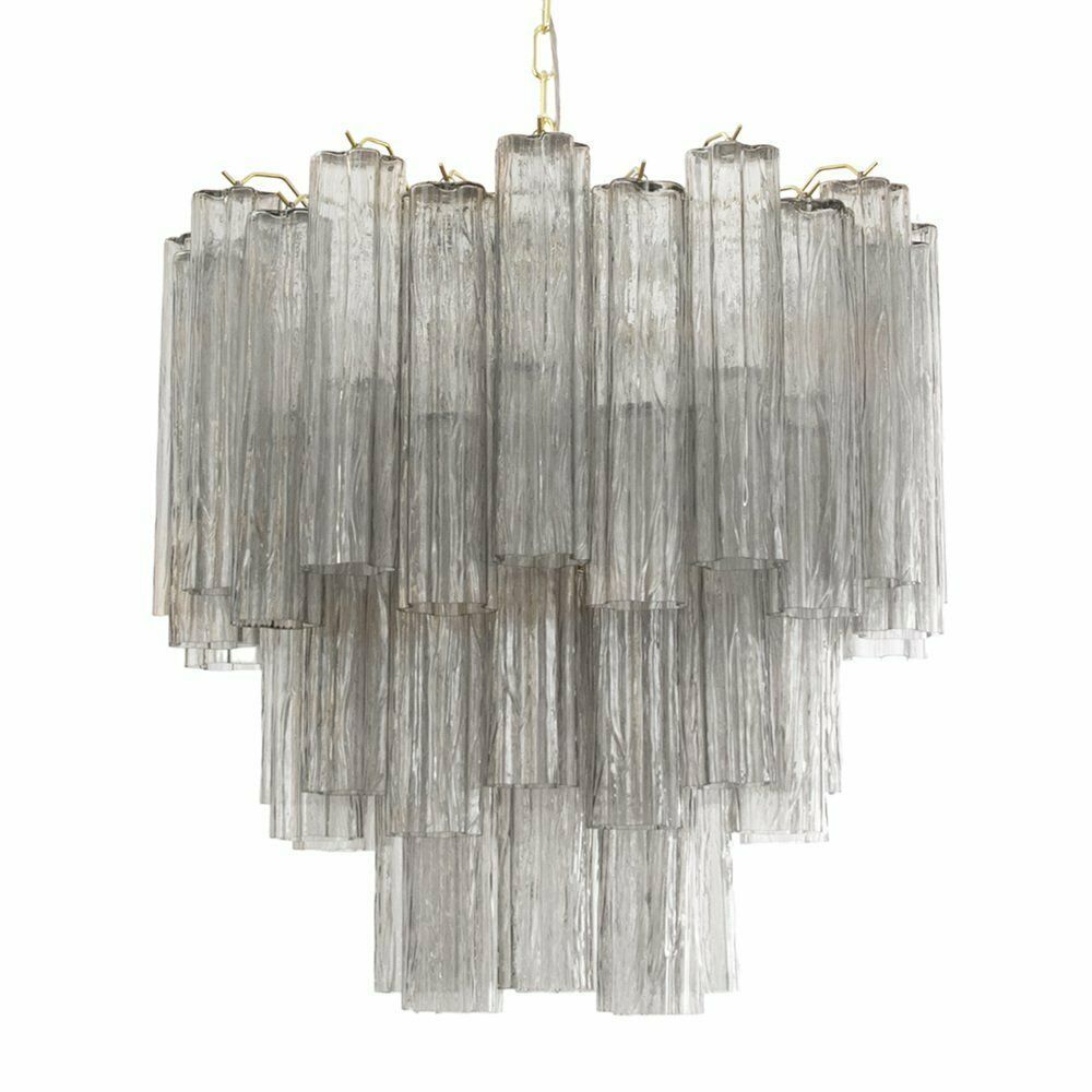Tronchi Chandelier In Gray Murano Glass, 1980s photo 2152.0