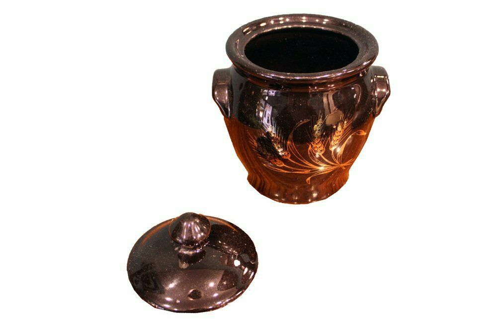 Home Decor Black Lacquered Container Vase In Gold, France, 1970s photo