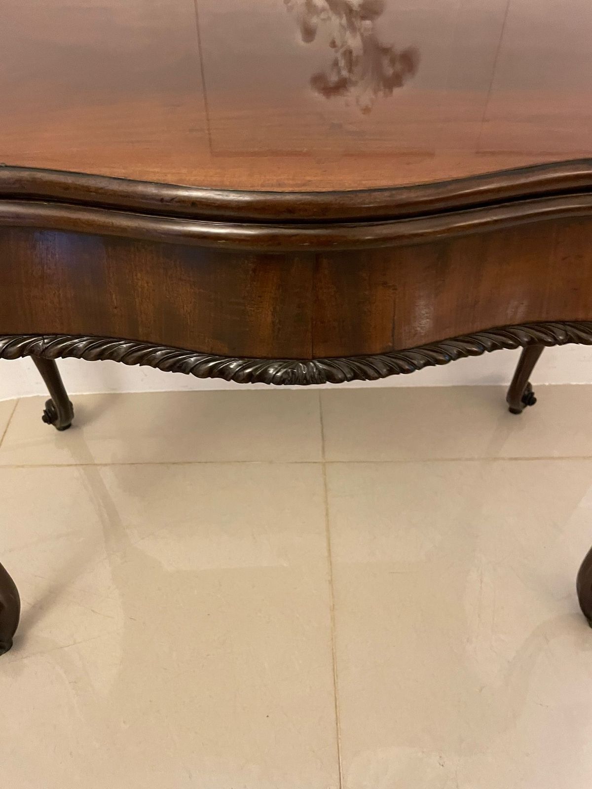Antique Original Hepplewhite Outstanding Quality Carved Mahogany Card Table photo vinterior