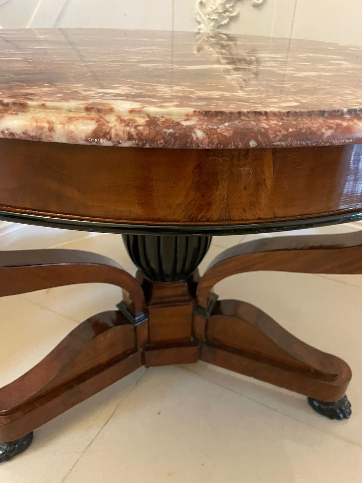 photo furniture Outstanding Quality Antique French 19th Century Marble Top Centre Table