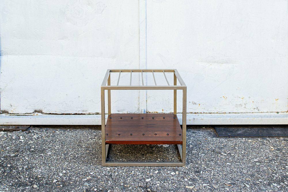 Magazine Rack In Chromed Metal And Wood, Italy, 1960s photo furniture