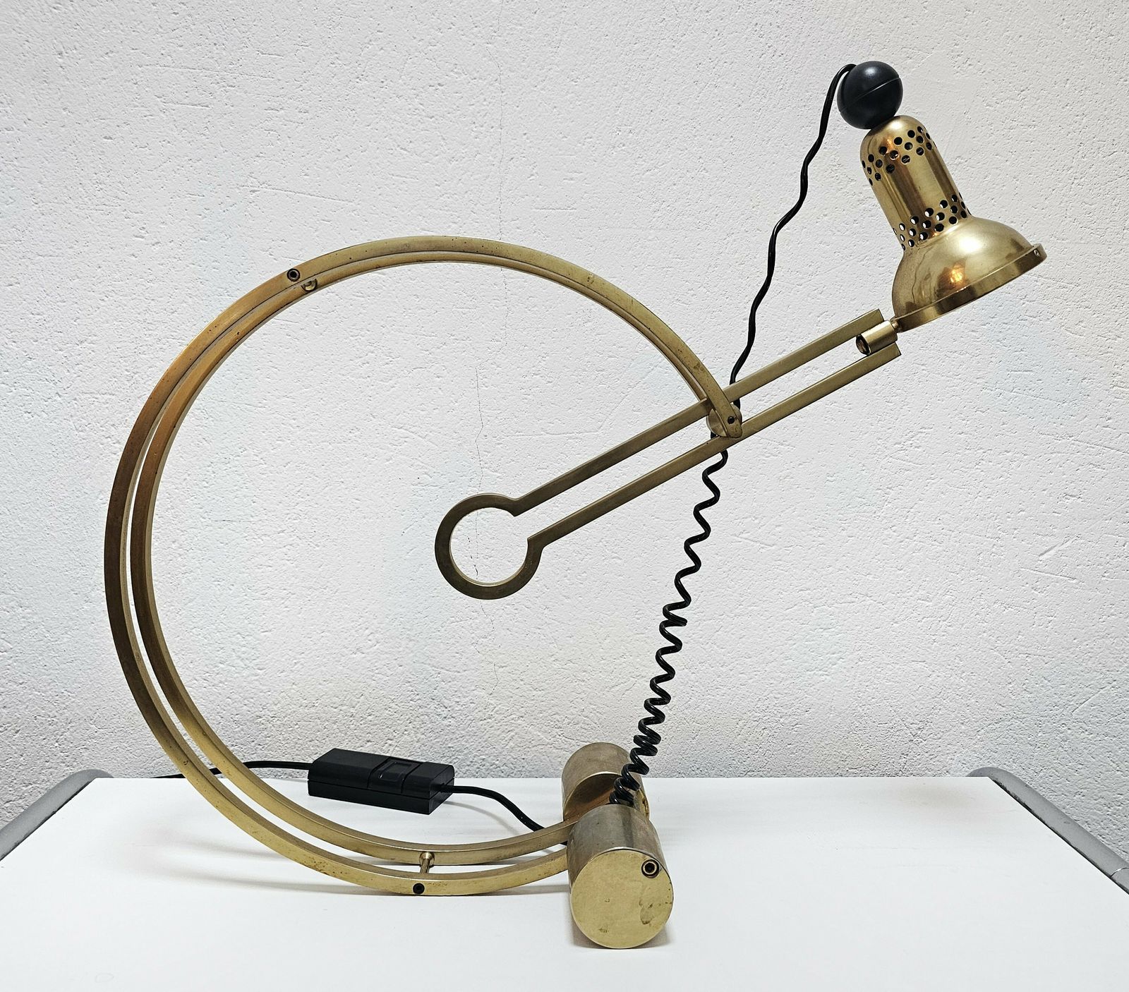 Very Rare Adjustable Bauhaus Lamp "Pendulum" Designed By Charles Martin For Woka // Made In Austria In 1930s