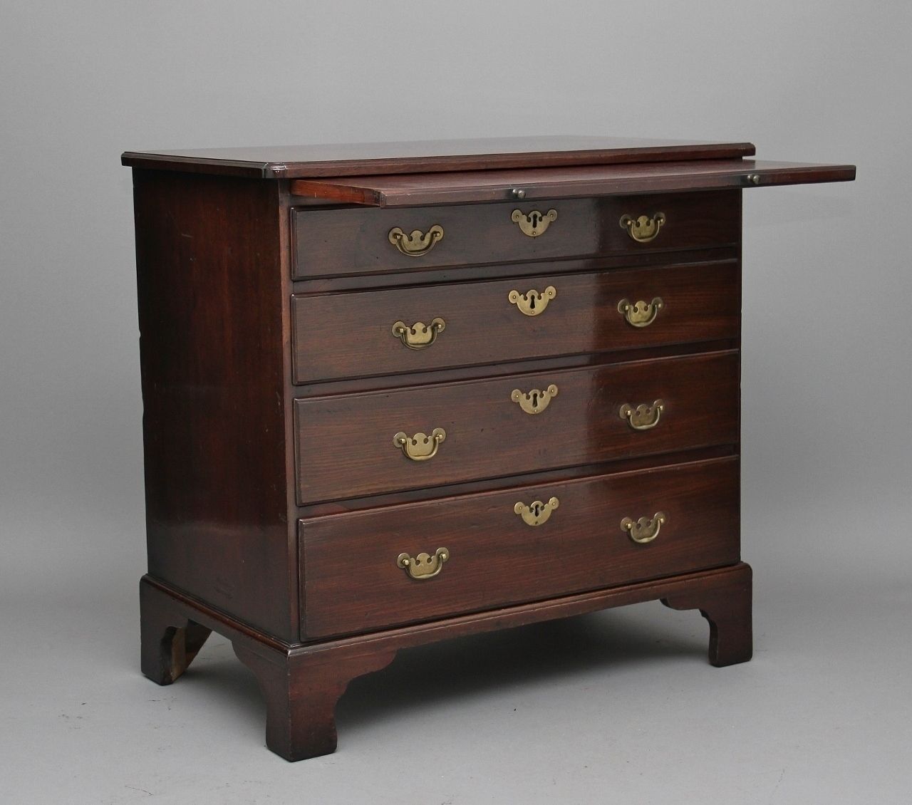 18th Century Mahogany Chest With Brushing Slide photo furniture