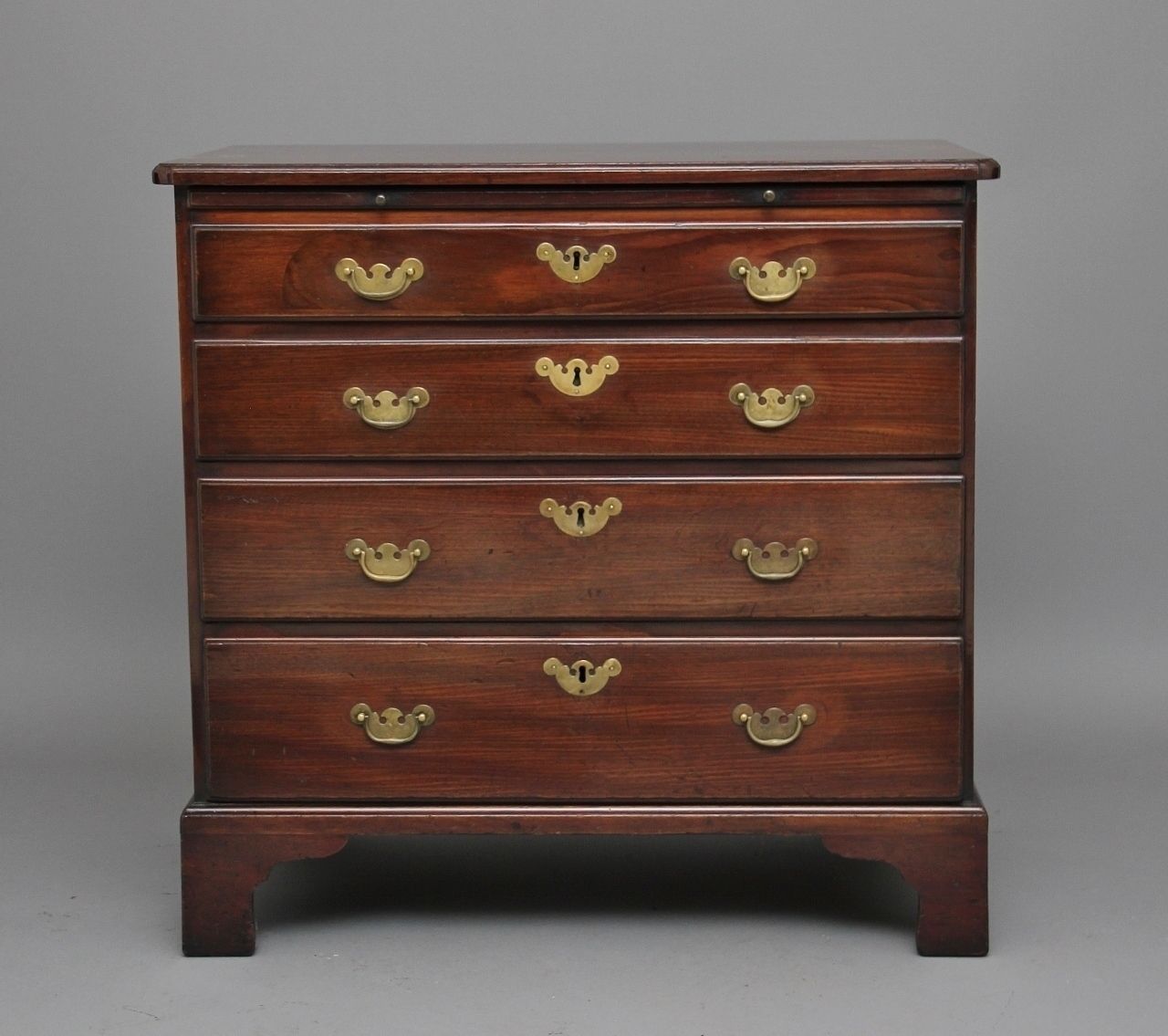 18th Century Mahogany Chest With Brushing Slide photo Furniture