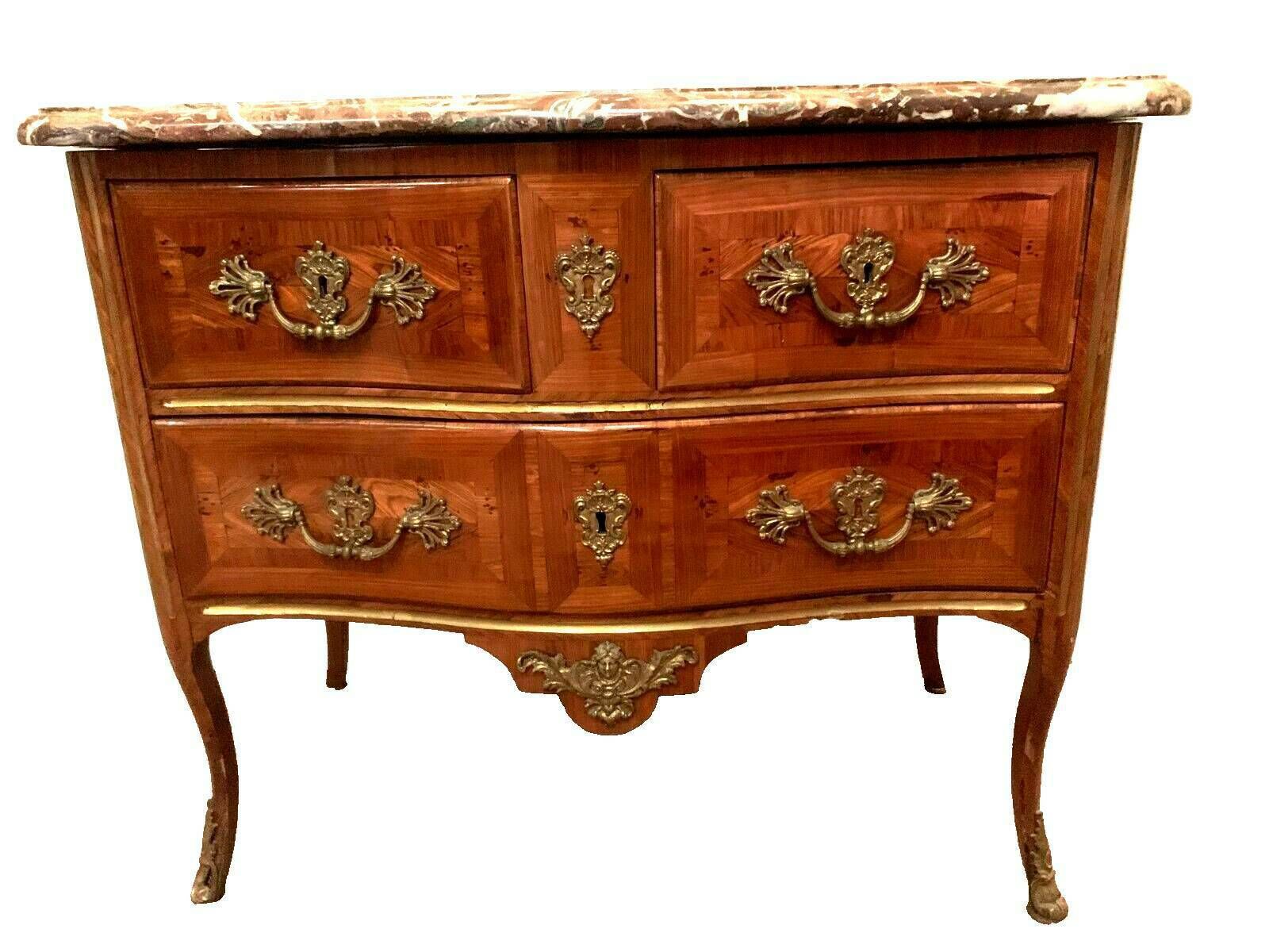 Louis XV Saute Chest Of Drawers With Curved Facade 18th Century photo 5335.7838375