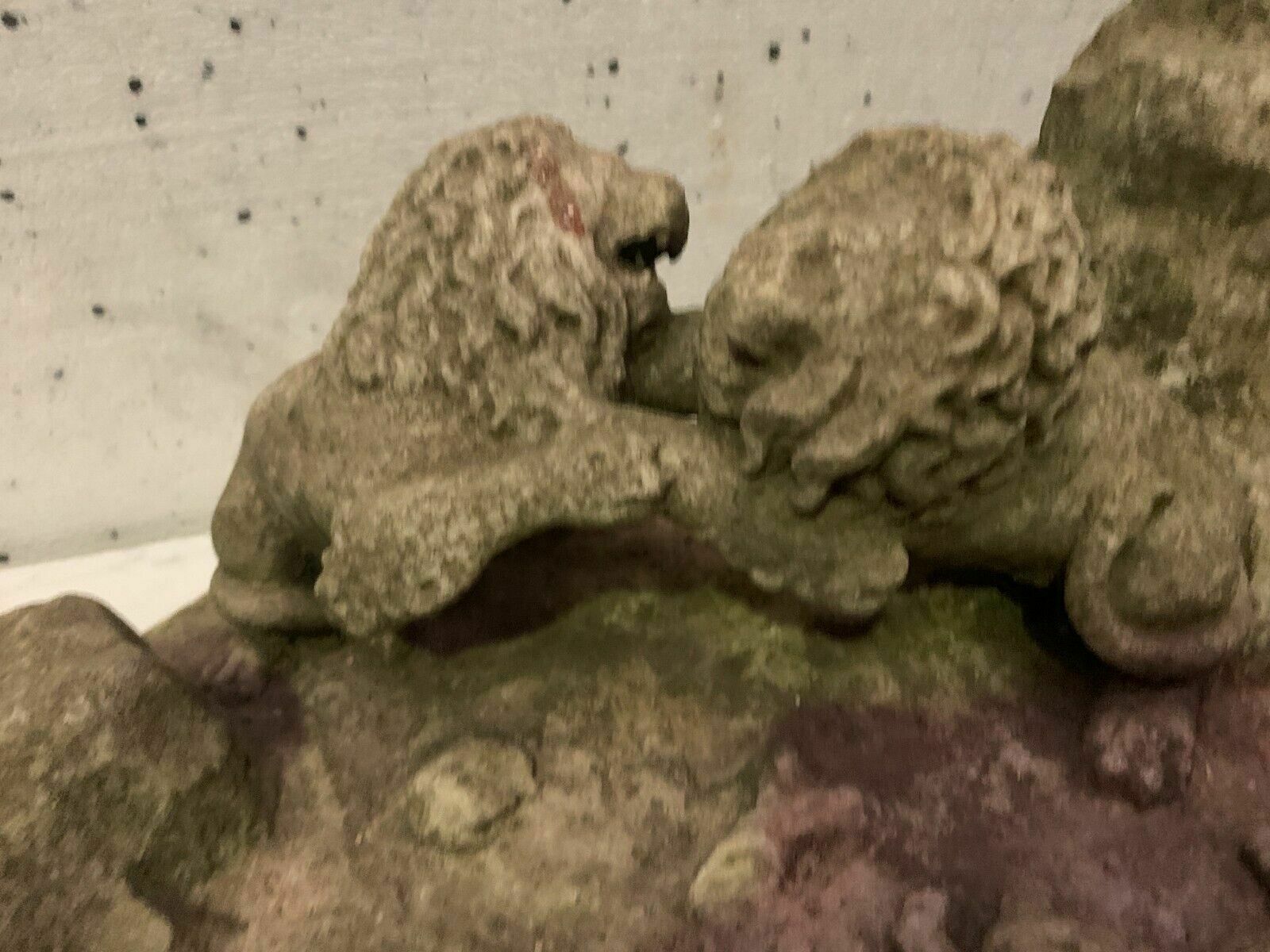 Sculpted Marble Group (Lion Fight) 20th Century photo Art