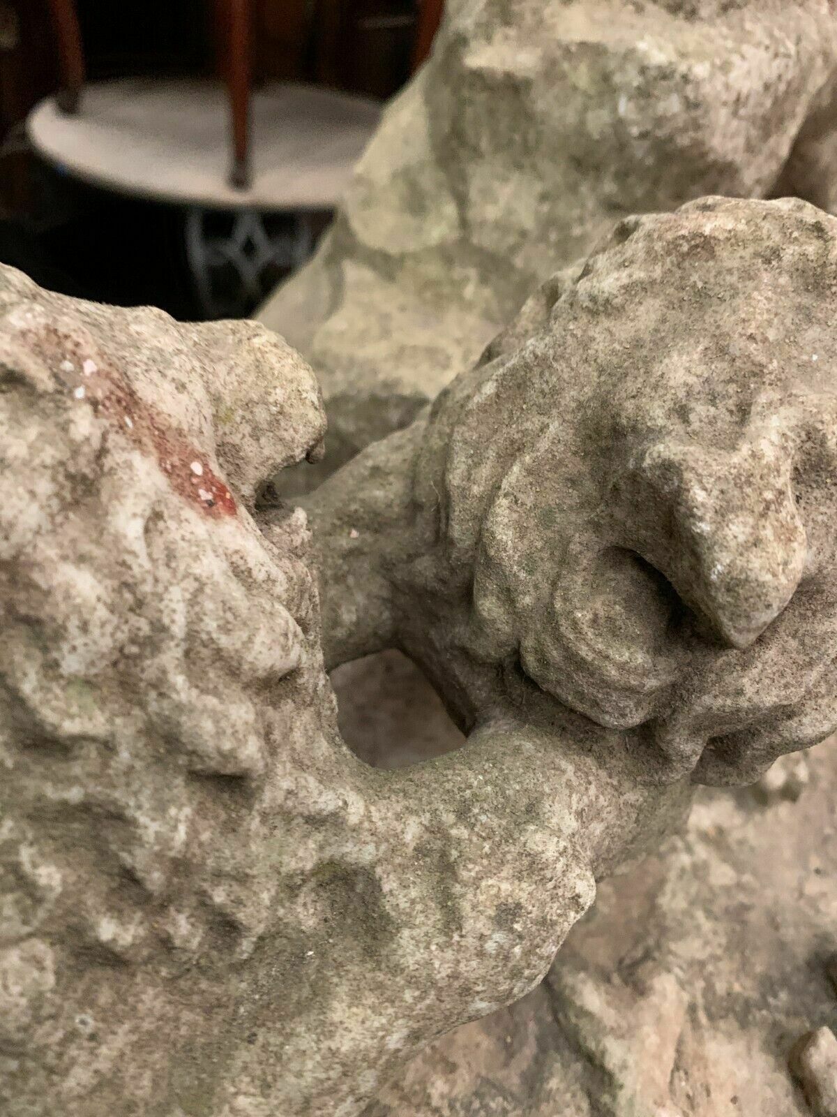 Art Sculpted Marble Group (Lion Fight) 20th Century photo
