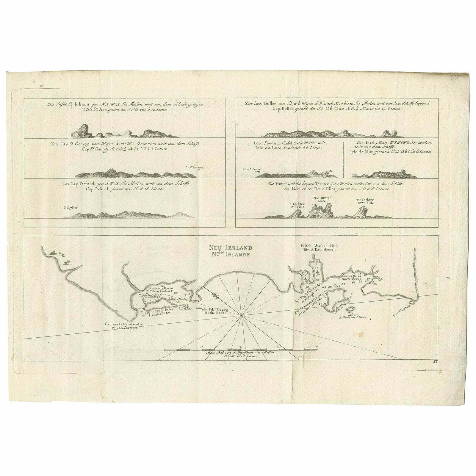 Antique Map Of New Ireland, 1774