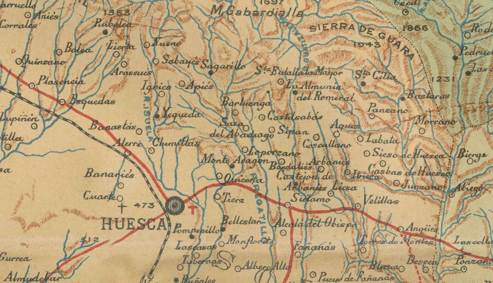 Huesca 1901: A Geographic Overview Of Aragon's Northern Frontier In Spain photo furniture