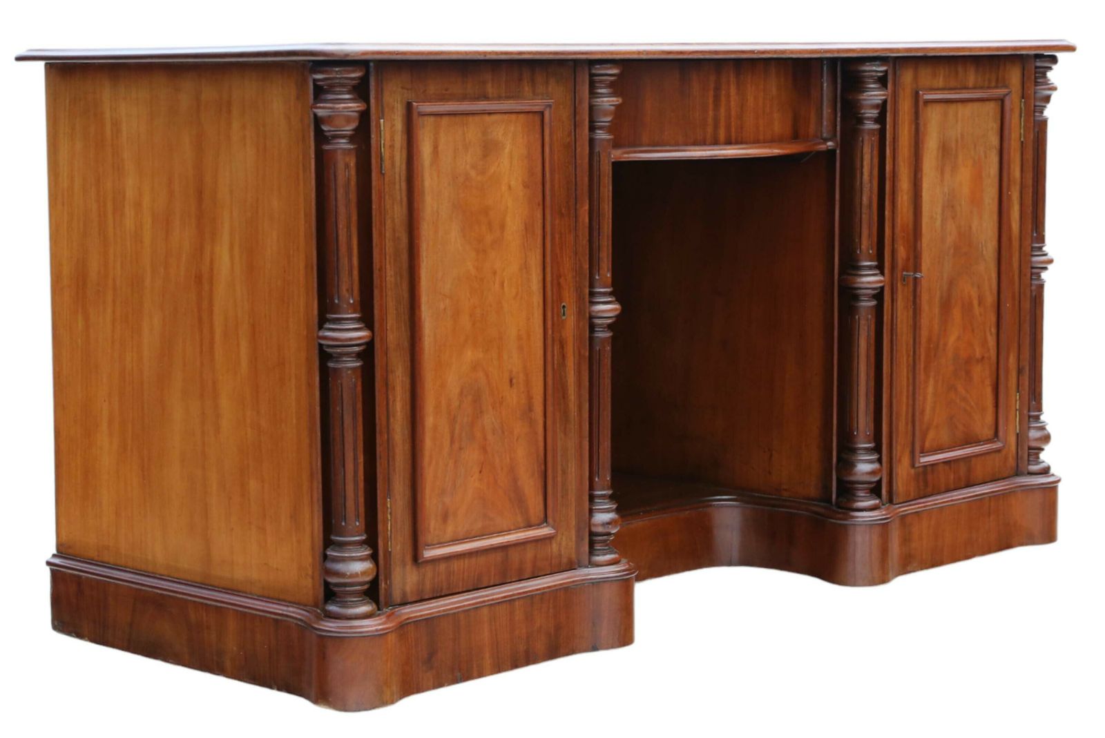 Antique Fine Quality Large 19th Century Mahogany Twin Pedestal Desk, Dressing Or Writing Table photo 1995.0