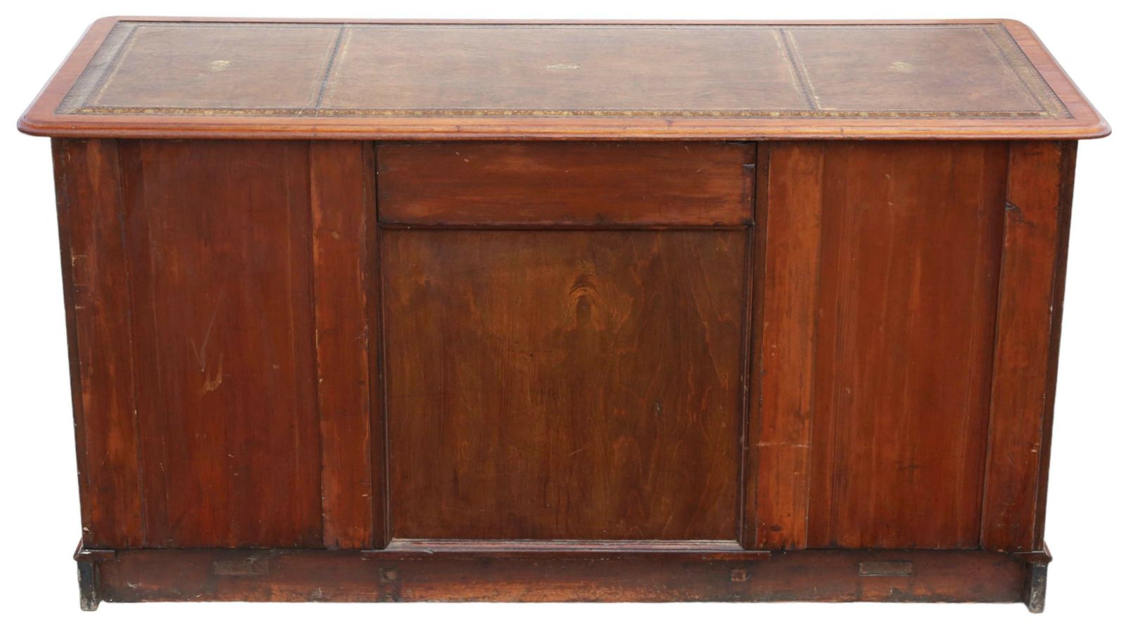 Antique Fine Quality Large 19th Century Mahogany Twin Pedestal Desk, Dressing Or Writing Table photo vintage
