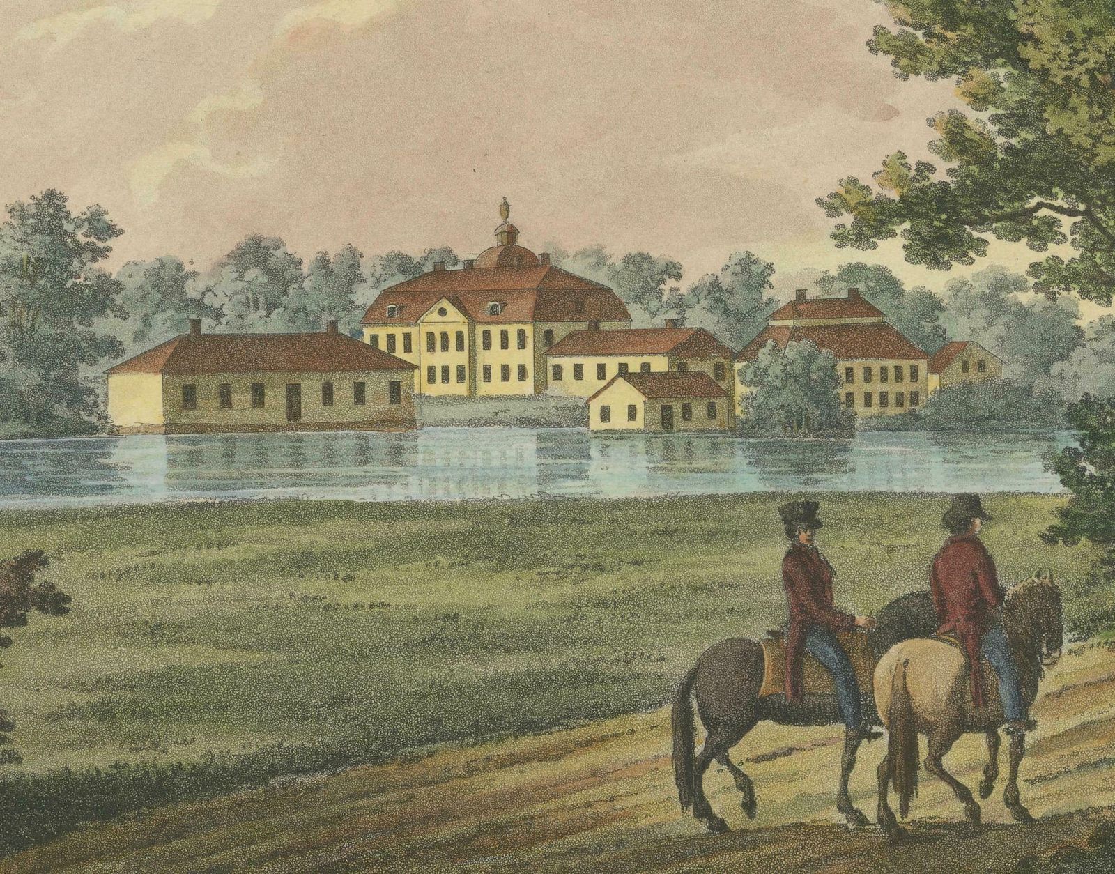 Gentle Repose At österby: An 1824 Aquatint By Ulrik Thersner photo for sale