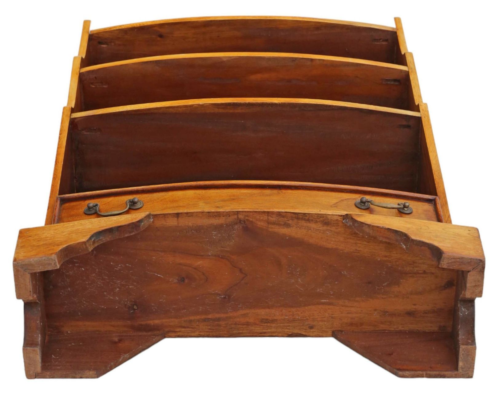 Antique Vintage Late 20th Century Large Mahogany Waterfall Bookcase photo 795.0