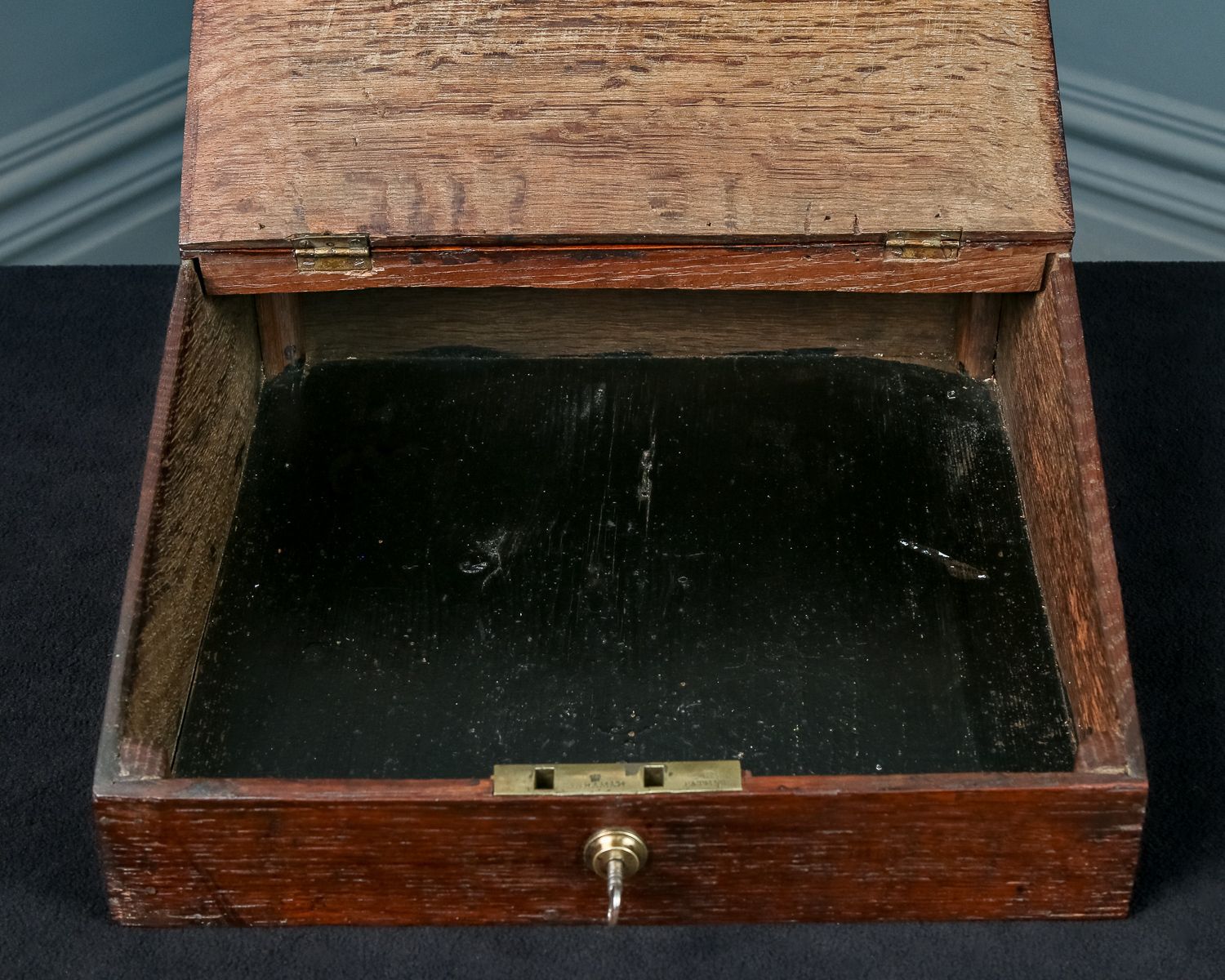 Home Decor Small English 18th Century Georgian Oak Sloped Writing / Stationery / Letter Box / Chest (Circa 1790) photo