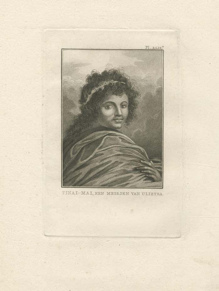 Antique Print Of Woman Of Ulietea, French Polynesia, By Cook, 1803 photo furniture