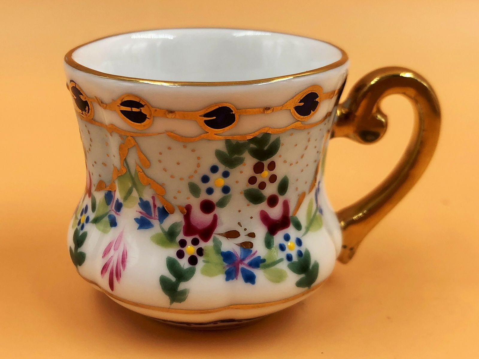 Paris Royal Limoges Porcelain Butterfly Miniature Decorative Display Tea Cup And Saucer. photo buy