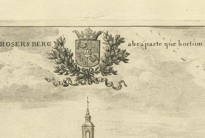 The Ekolsund Castle And Gardens In Sweden In Swidde's 1695 Engraving photo buy